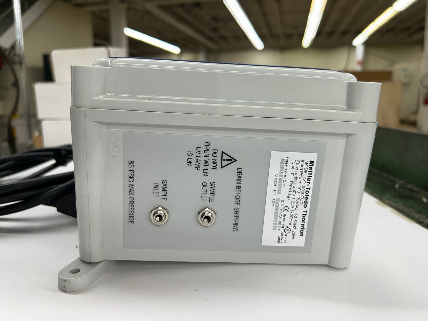 Mettler-Toledo Thornton TOC Analyzer 5000TOCi — P/N 58036031 — S/N 817350523