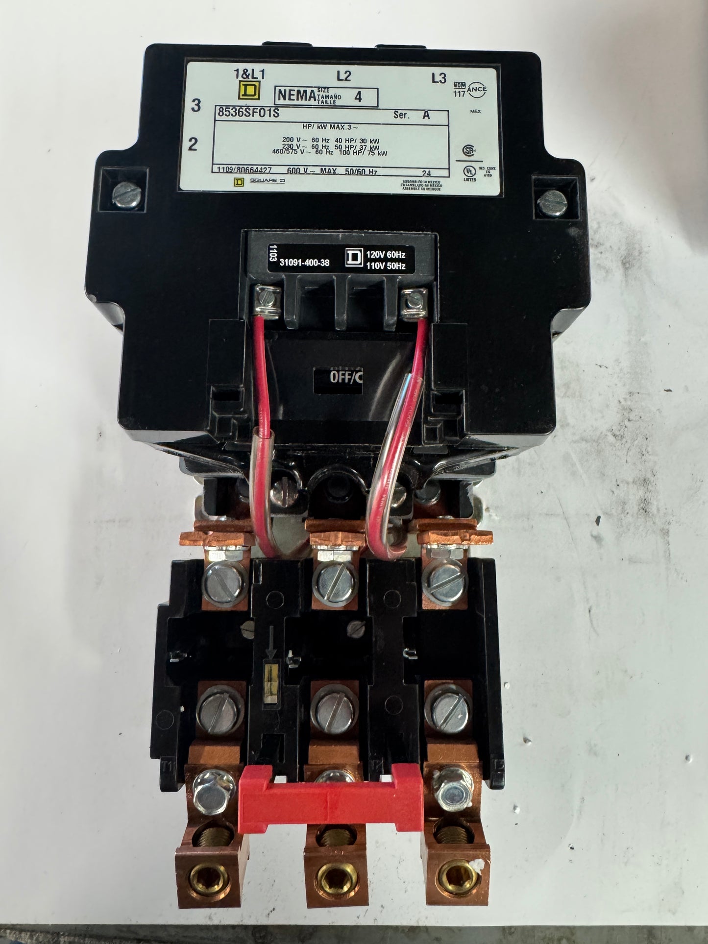 Square D NEMA Size 4 Motor Starter 8536SF01S