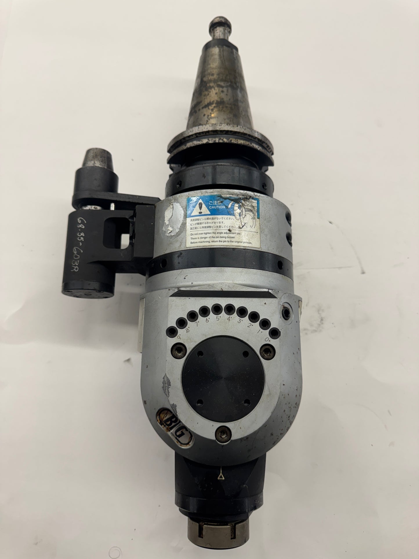 BIG Daishowa Universal Angle Head BCV50-AGU/NBS20-315 | CAT50 | NBS20 Collet Output, 12.4 In. Gauge Length | Orientation: Radial