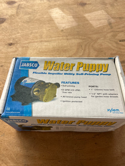 Jabsco Flexible Impeller Water Pump 18670-0123 1/2 In. NPT Internal, 1 In. Hose Barb 4.3 PSI