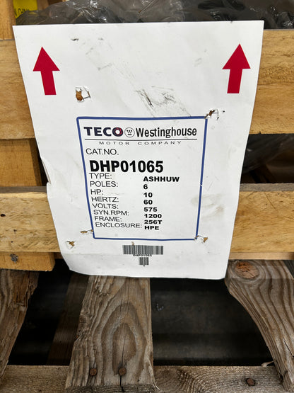 TECO Westinghouse AC Motor DHP01065 - 10 HP 1200 RPM