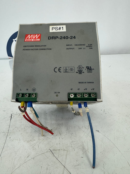 Mean Well Rail Mount Switching Power Supply DRP-240-24