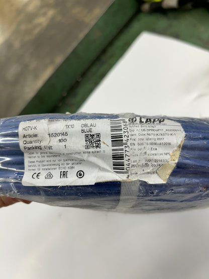 Lapp Single Core Wire 4520145 1x10 mm², 100 M Coil, Dark Blue