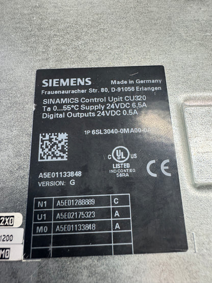 Siemens 6SL3040-0MA00-0AA1 SINAMICS Control Unit CU320 24VDC Untested Surplus