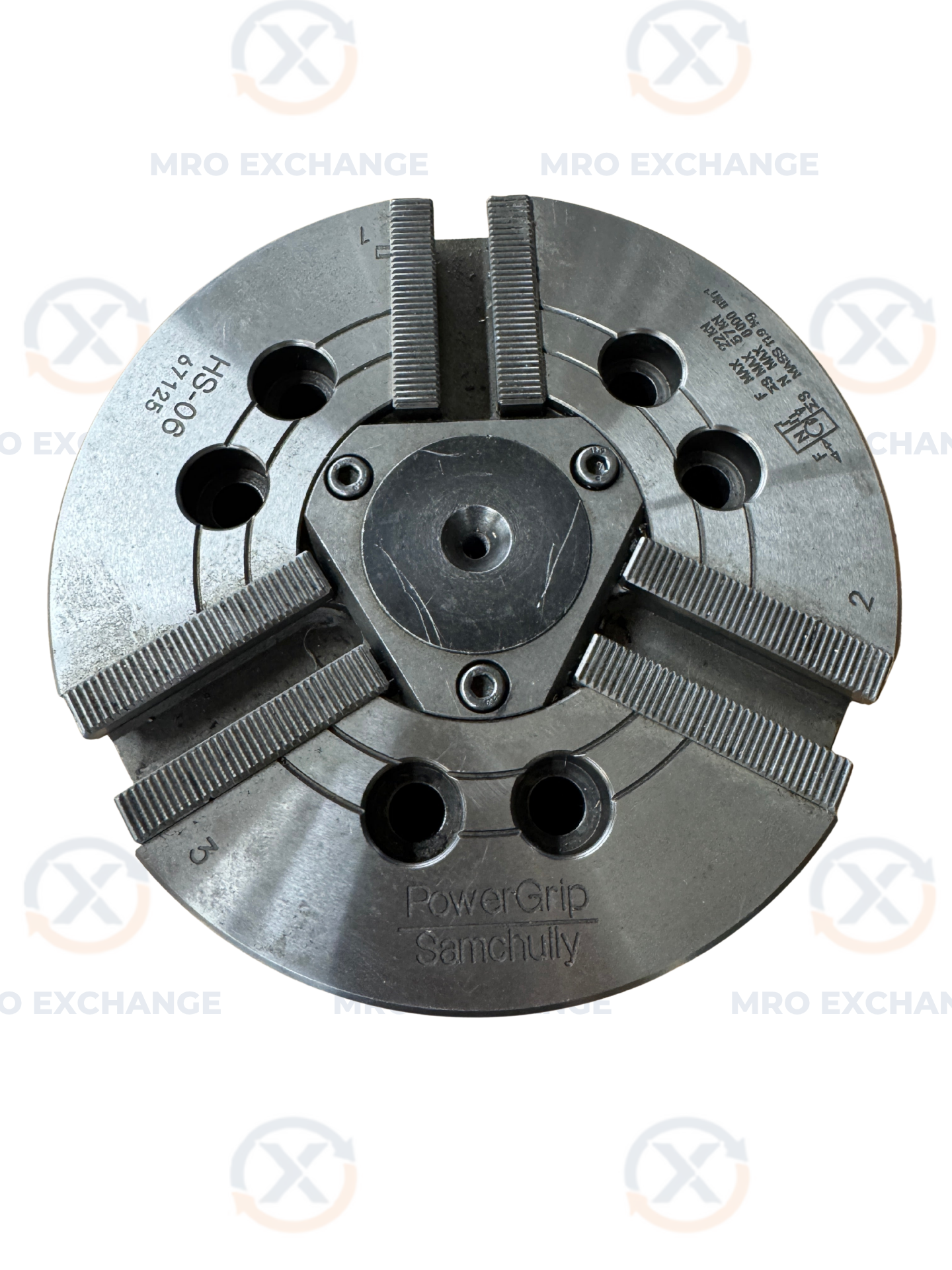Samchully 3-Jaw Hydraulic Power Chuck HS-06 | 6.5 In. Diameter, 3-Jaw