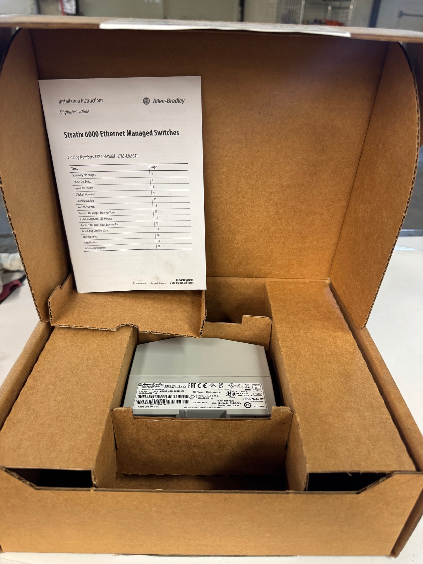 Allen-Bradley Ethernet Managed Switch 1783-EMS08T 12-48V DC