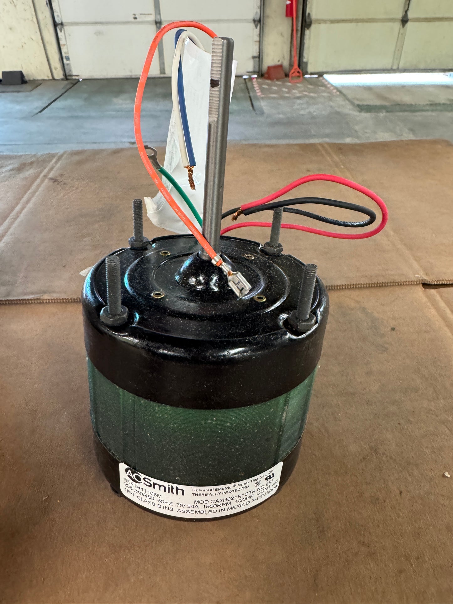 A.O. Smith Condenser Fan Motor CA2H021N m02478 - Variable 1500 RPM