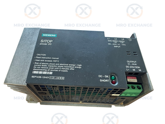 Siemens 6EP1436-1SH01 Power Supply 24V DC Untested Surplus