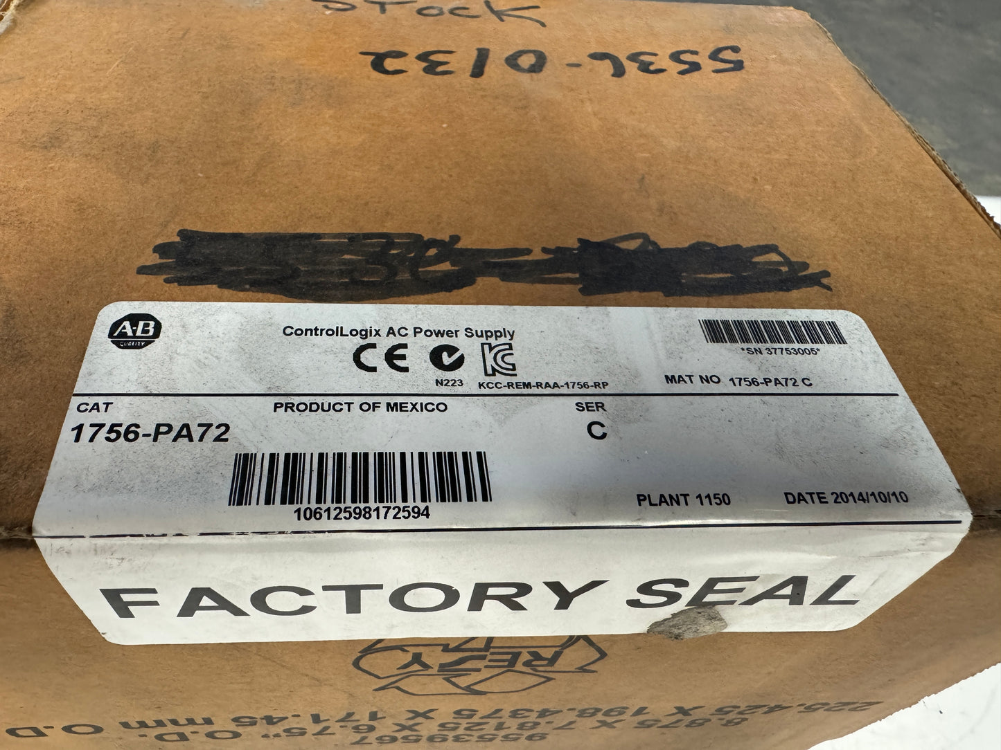 Allen-Bradley AC Power Supply 1756-PA72
