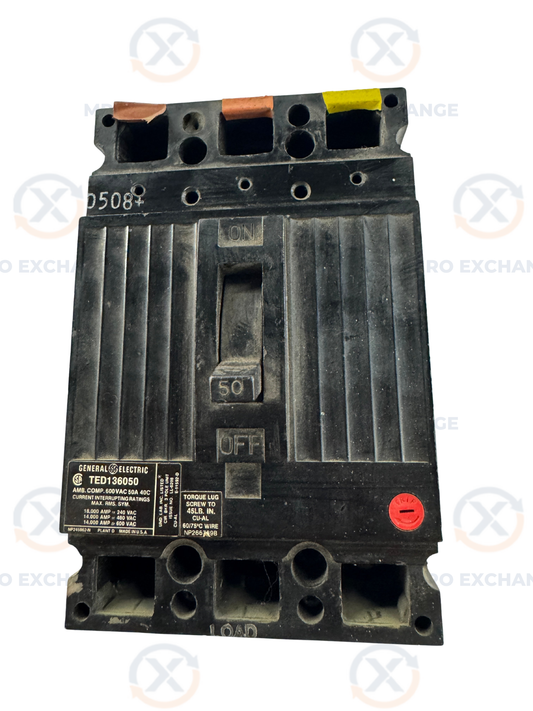 General Electric Circuit Breaker TED136050 600 VAC