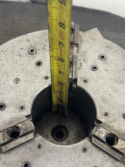 3-Jaw Self-Centering Lathe Chuck with Square Adapter Plate 424499-7A | 10 In. Dia. Chuck, Approx. 4 In. Bore