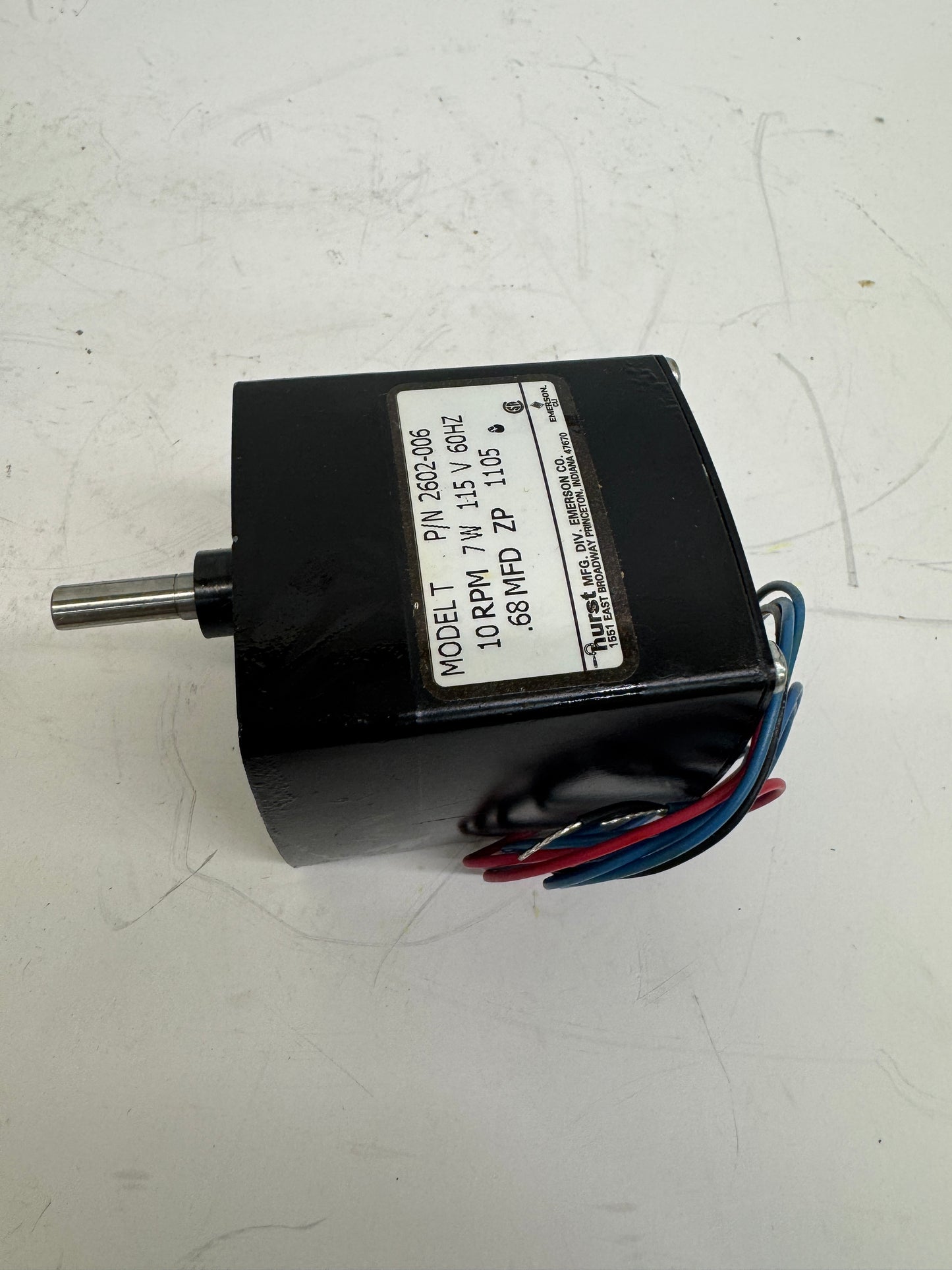 Hurst Synchronous AC Gearmotor 2602-006 - Variable 10 RPM m00732