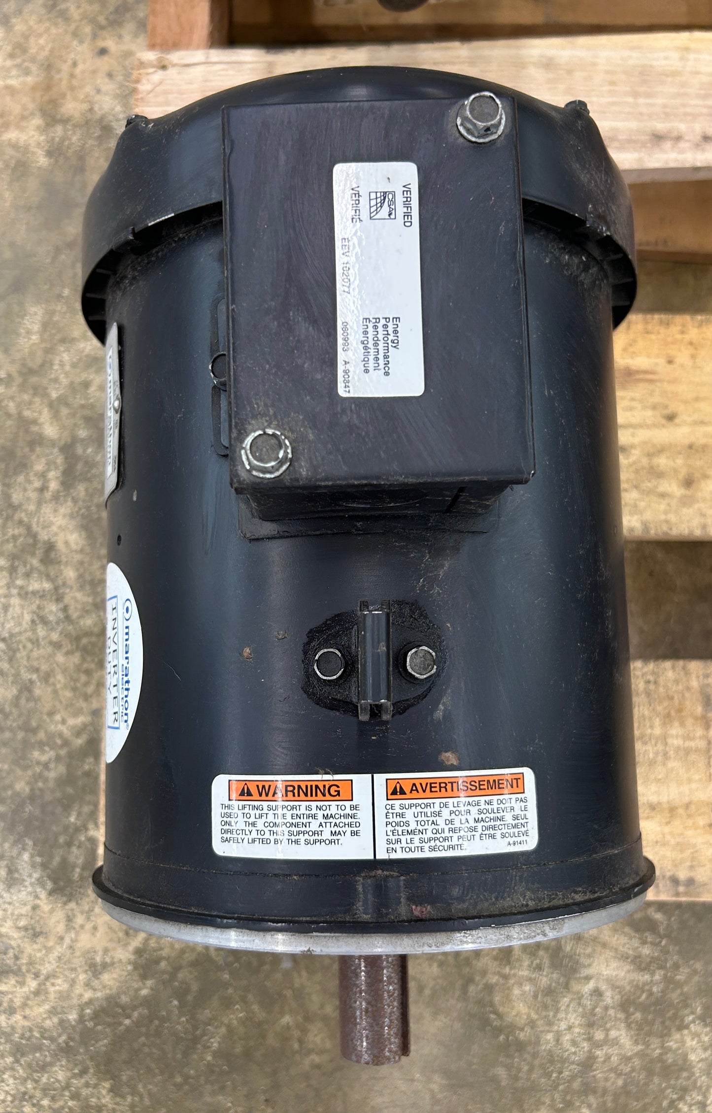 Marathon Electric Inverter Duty AC Motor Y1372 / 184THFW7726 - 5 HP 1800 RPM