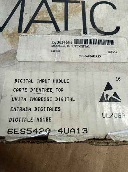 Siemens 6ES5420-4UA13 Digital Input Module Open Box Unused