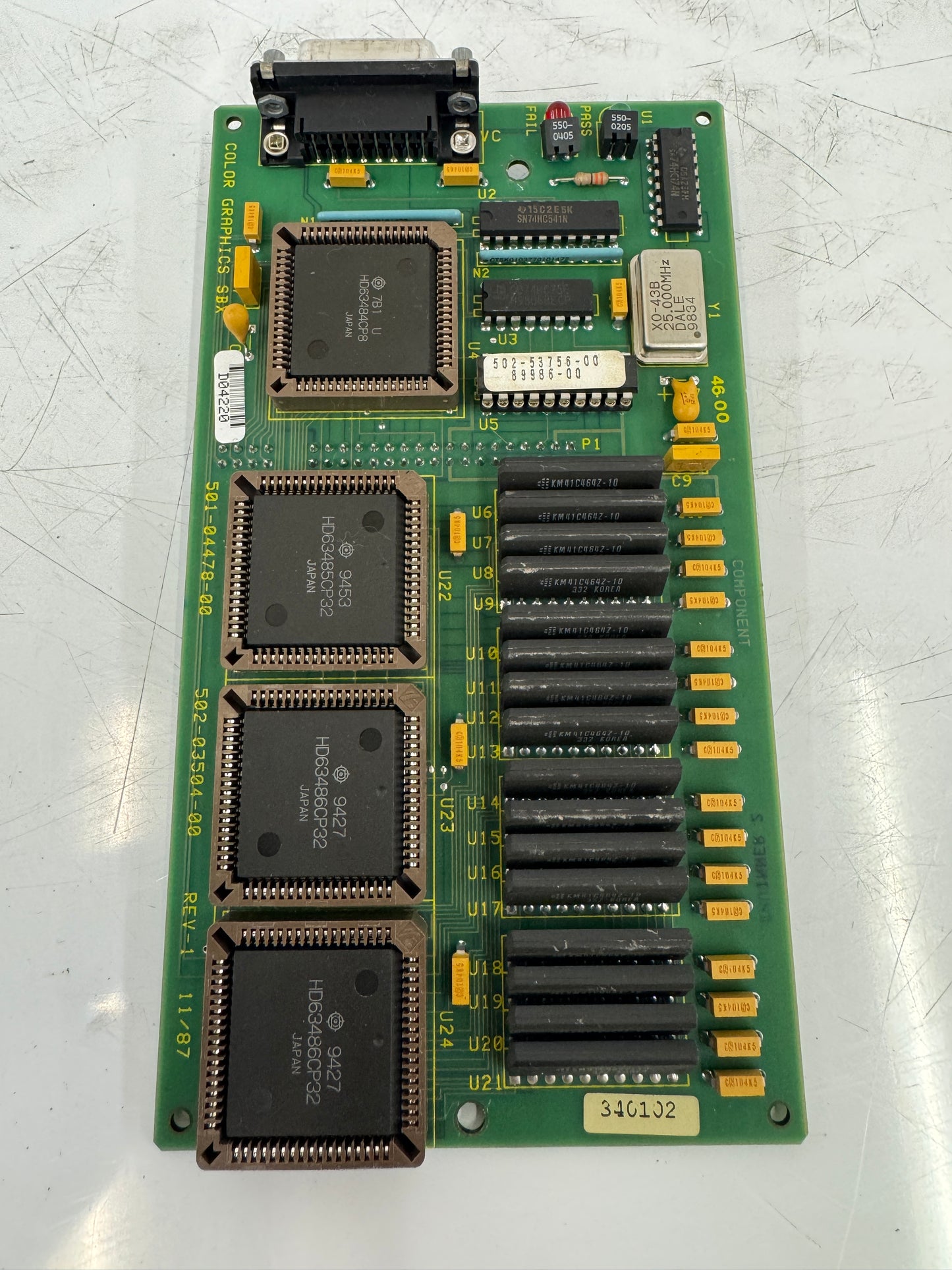 Giddings and Lewis Color Graphics SBX Board 502-03504-00