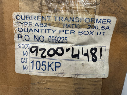 GEC Durham Industries Instrument Current Transformer 105KP