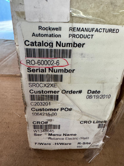 Reliance Electric DC Power Technology Module 0-60002-6