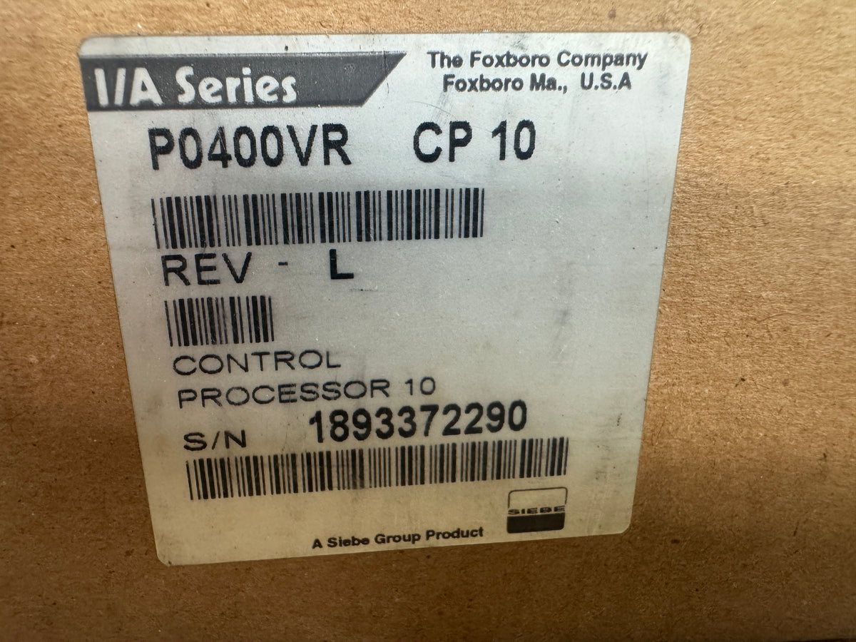 Foxboro P0400VR I/A Series CP10 Control Processor Factory Sealed