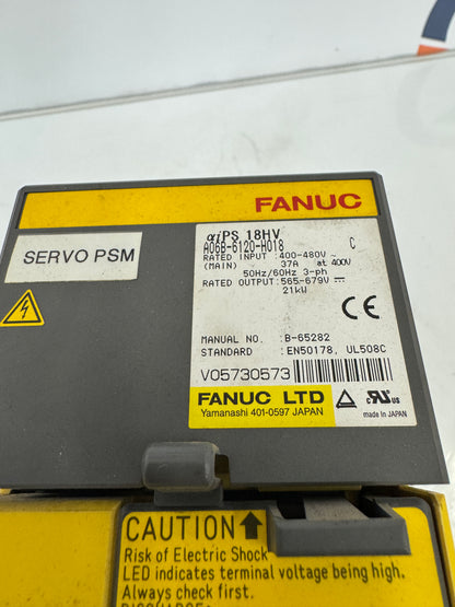 Fanuc Power Supply A06B-6120-H018 400 to 480V AC