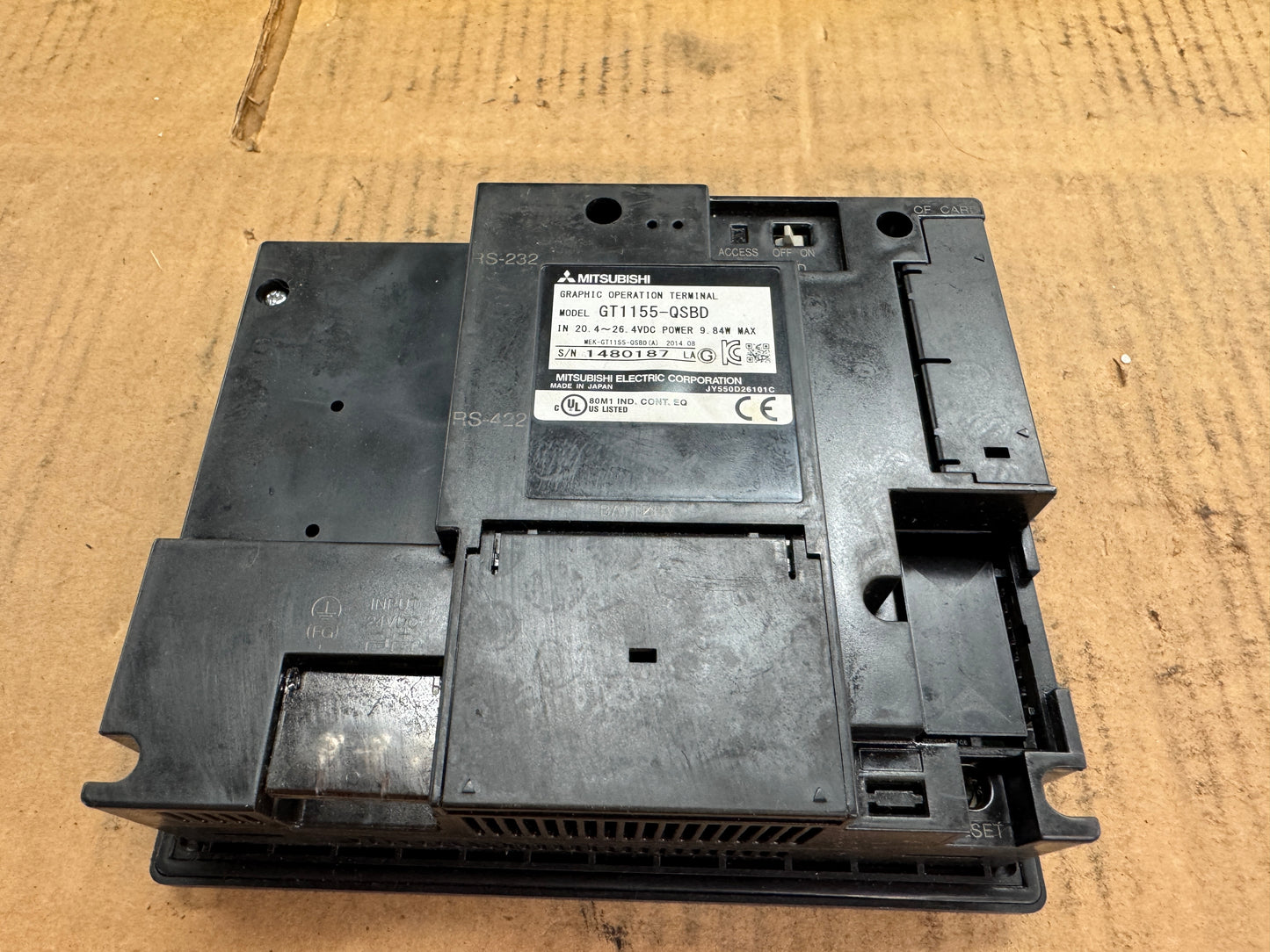 Mitsubishi GT1155-QSBD Graphic Operation Terminal HMI 24 VDC Untested Surplus 1773