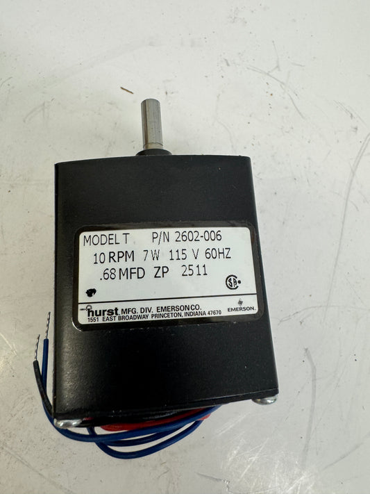 Hurst Synchronous AC Gearmotor 2602-006 - Variable 10 RPM m00734