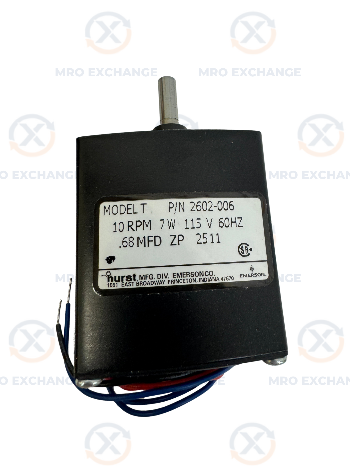 Hurst Synchronous AC Gearmotor 2602-006 - Variable 10 RPM m00734
