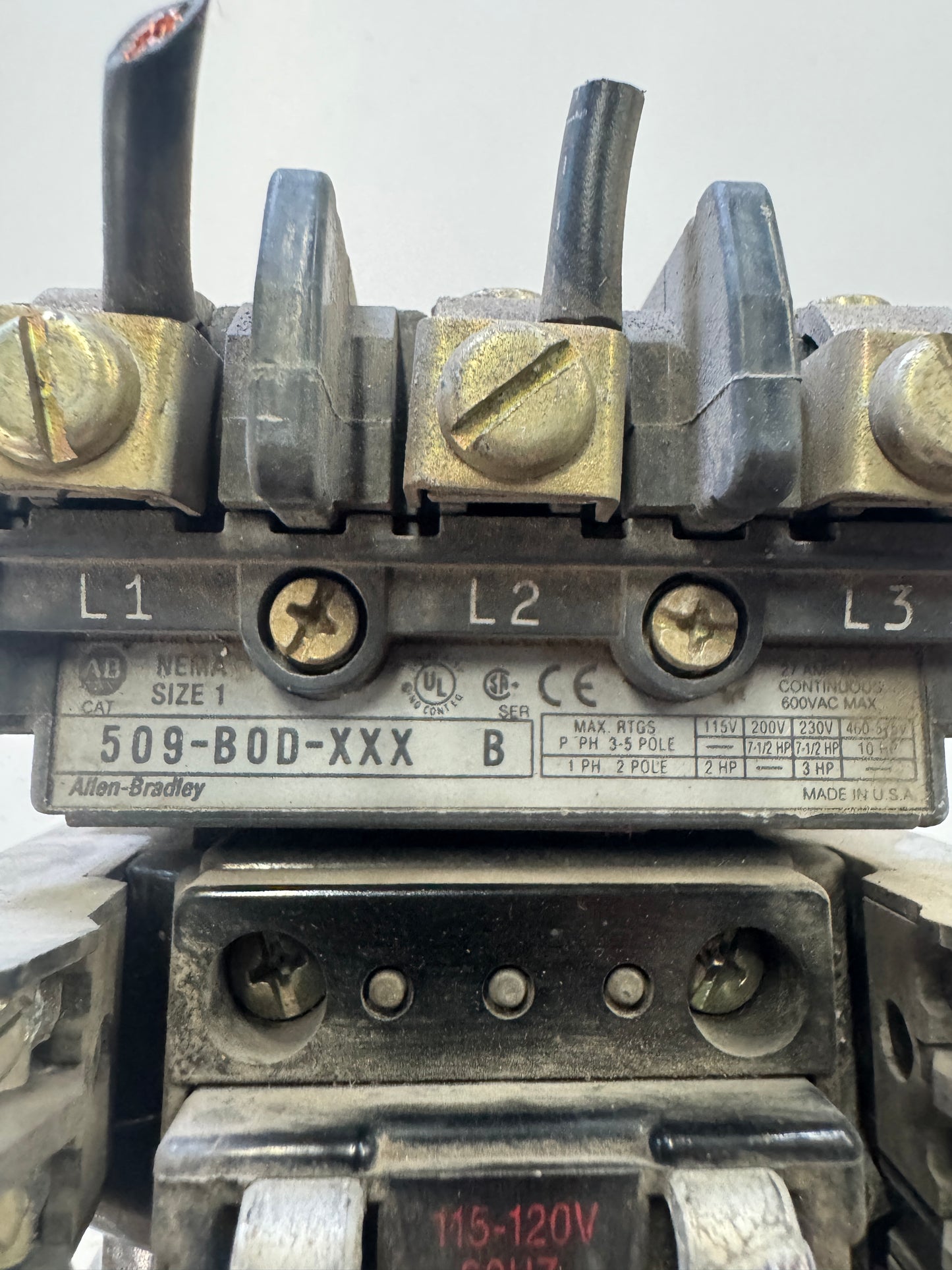 Allen-Bradley Motor Starter 509-BOD-XXX