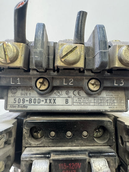 Allen-Bradley Motor Starter 509-BOD-XXX