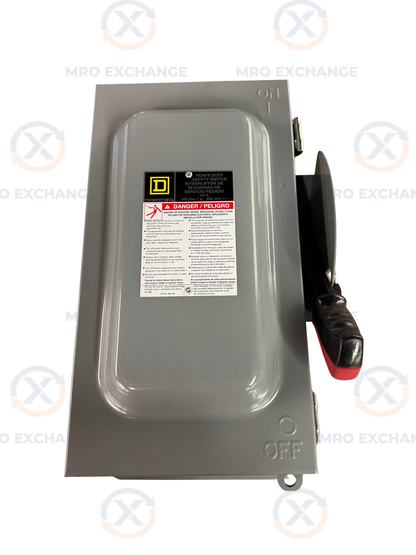 Square D Fusible Heavy Duty Safety Switch H362A 600 VAC / 600 VDC