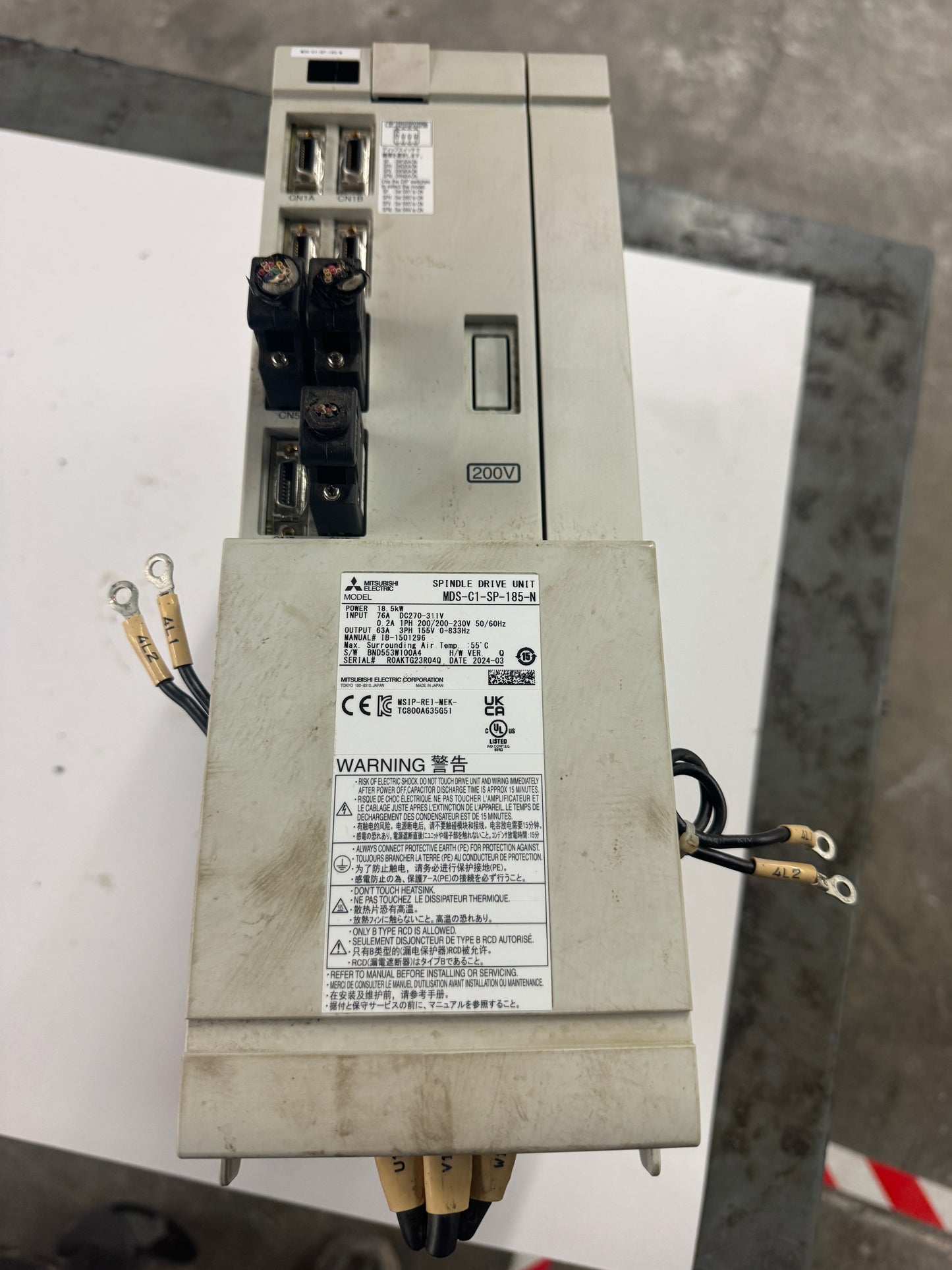 Mitsubishi Electric Spindle Drive Unit MDS-C1-SP-185-N 200V