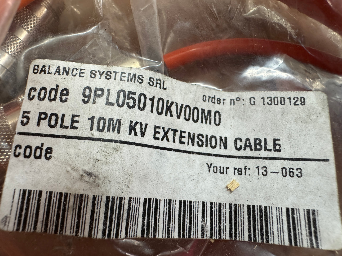 Balance Systems 9PL05010KV00M0 KV Extension Cable Open Box Unused