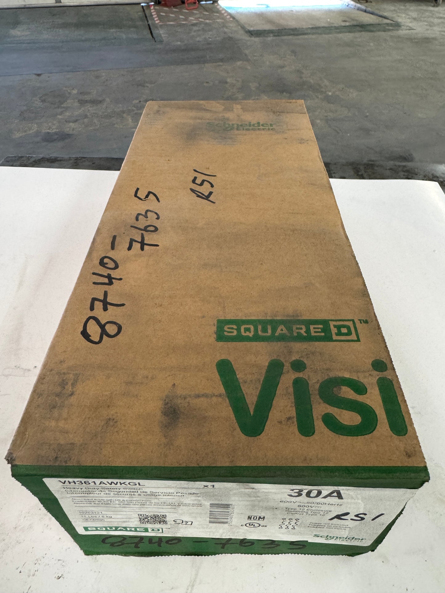 Square D Heavy Duty Safety Switch VH361AWKGL 600V