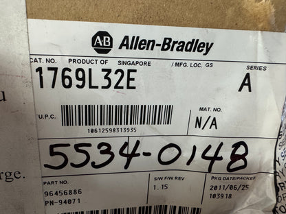Allen-Bradley CompactLogix Processor 1769-L32E 5Vdc / 24Vdc