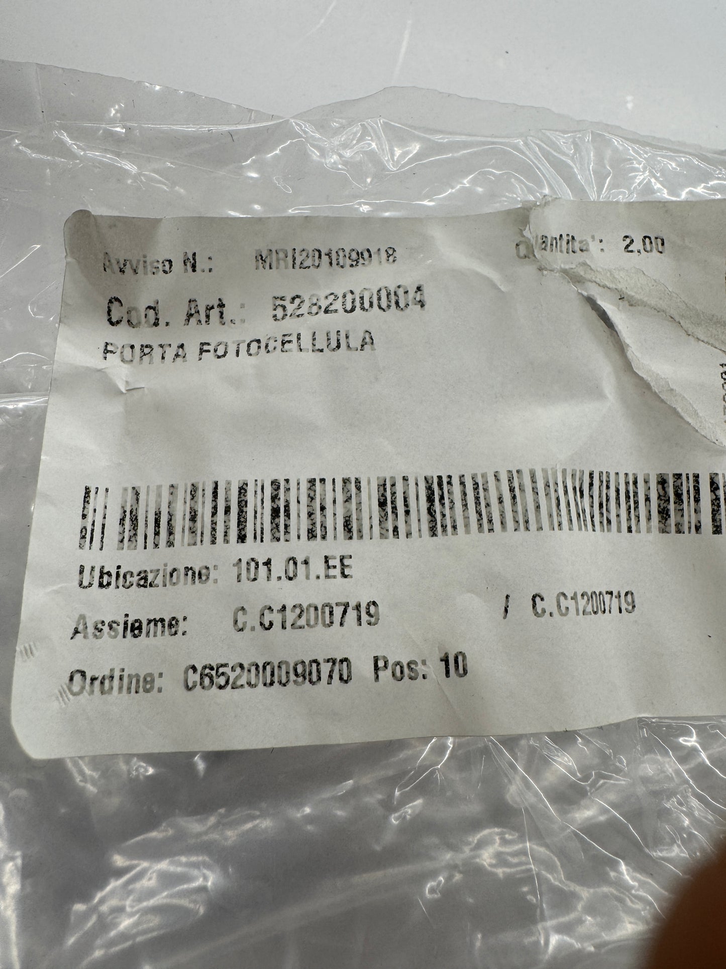 Biesse Photocell Sensor Mounting Bracket 528200004