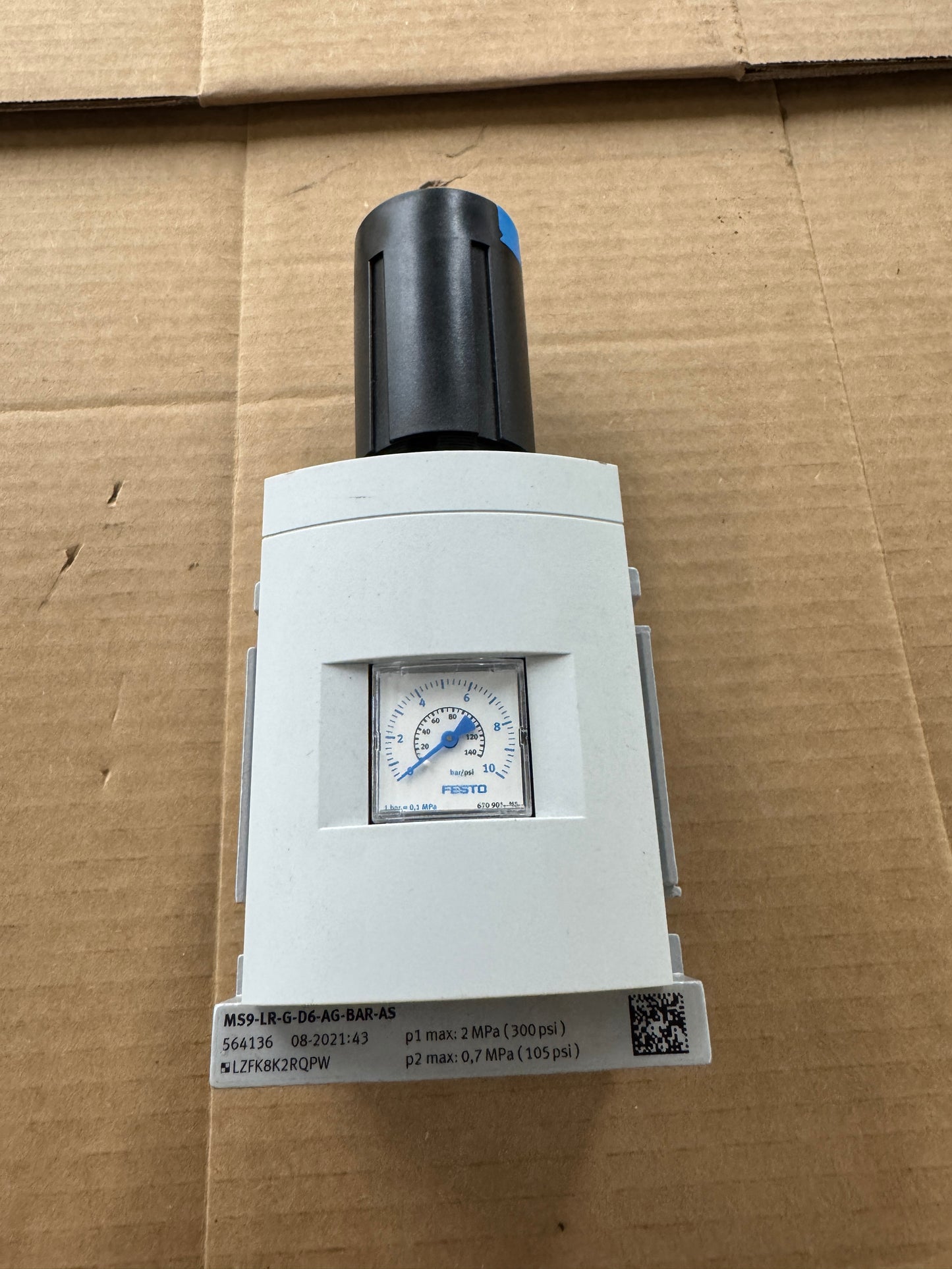 Festo Pressure Regulator MS9-LR-G-D6-AG-BAR-AS G1 105 PSI