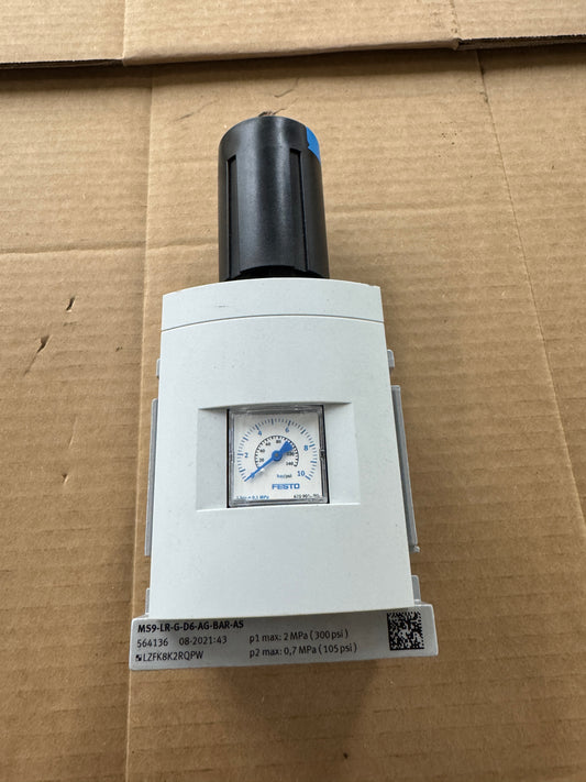 Festo Pressure Regulator MS9-LR-G-D6-AG-BAR-AS G1 105 PSI