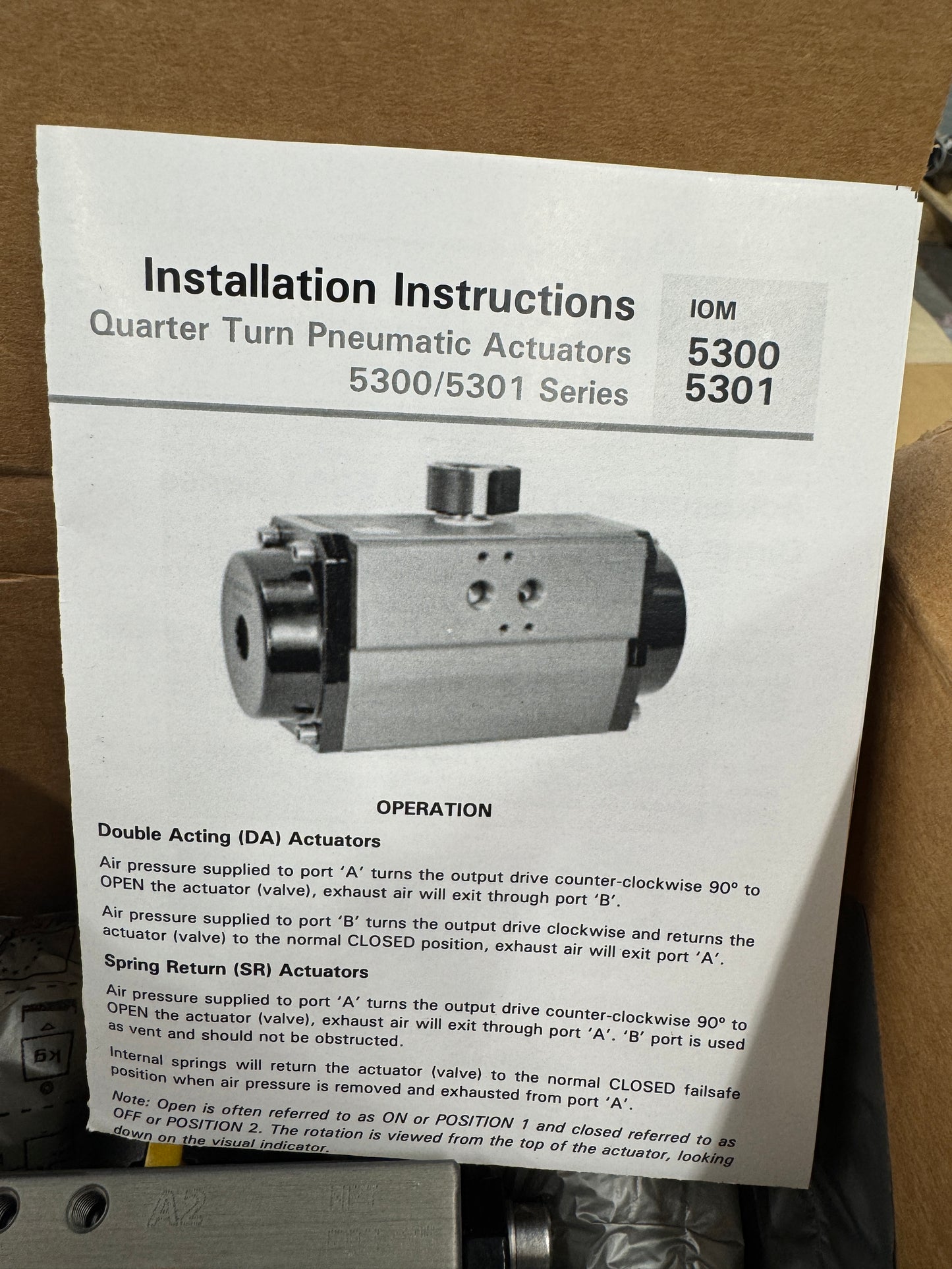 Valworx Air Actuated 3-Way Ball Valve 521708