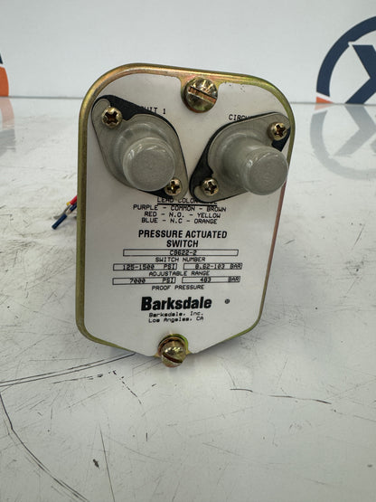 Barksdale Pressure Actuated Switch C9622-2 1/4 in. NPT Female 7000 PSI Proof Pressure