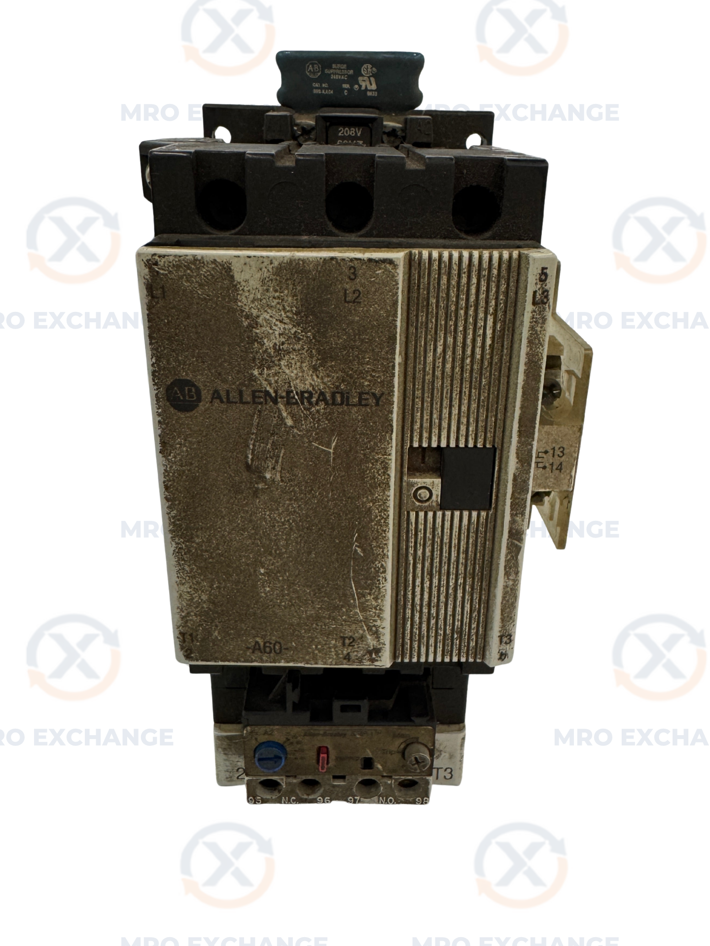 Allen-Bradley Contactor with Overload Relay 100-A60N*3 with 193-A1K3 600 VAC MAX