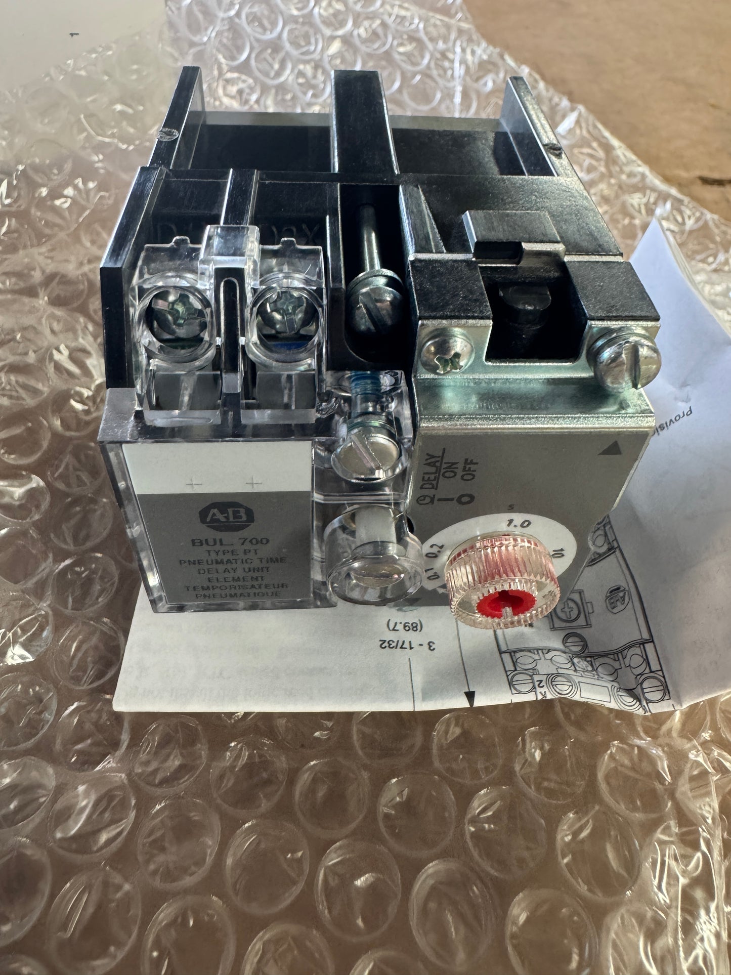 Allen-Bradley Pneumatic Time Delay Attachment 700-PT-E 600V AC