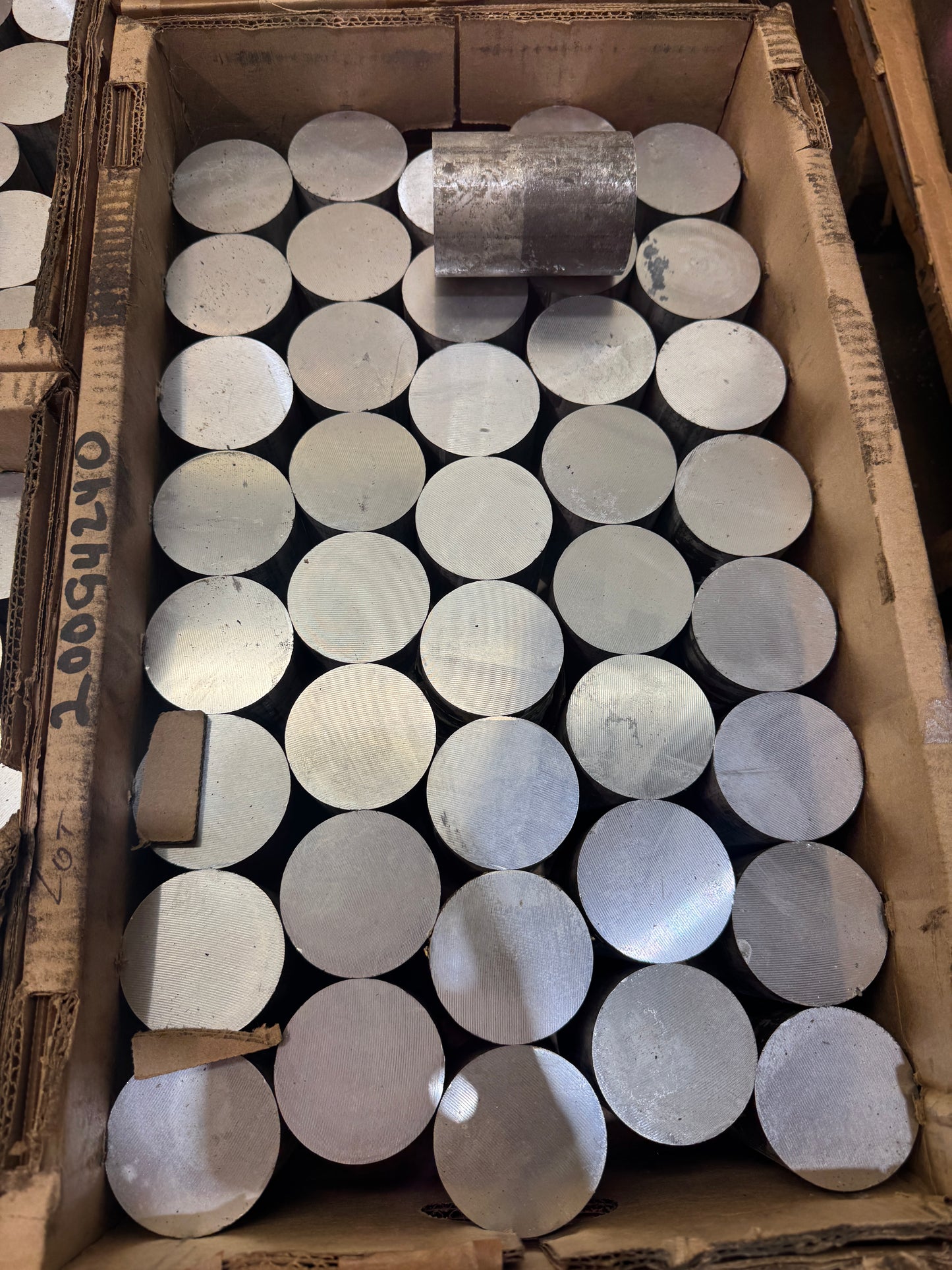 Lot of Aluminum Round Bar Cutoffs 2.5" Dia. x 3.5" L