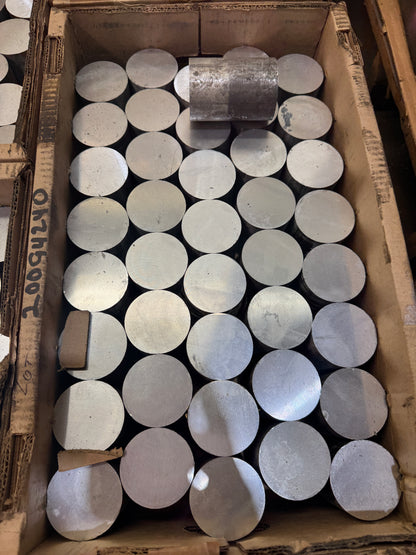 Lot of Aluminum Round Bar Cutoffs 2.5" Dia. x 3.5" L