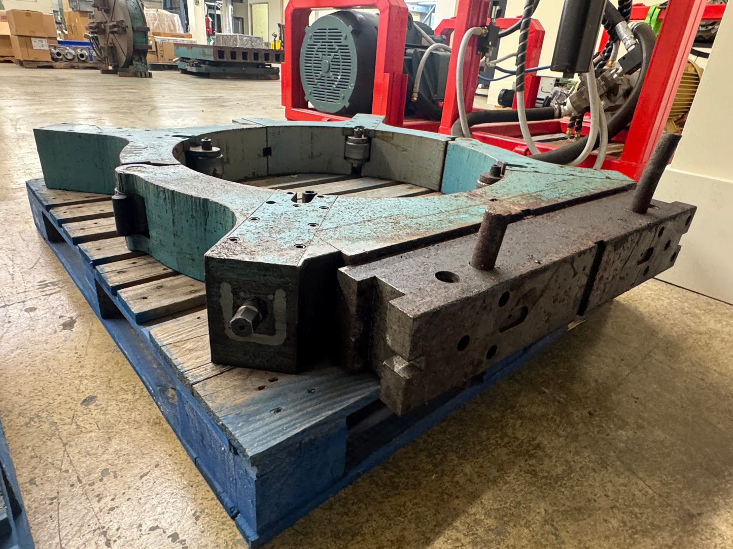 Large Lathe Steady Rest | Approx. 30 in. Bore Inside Diameter