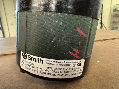 A.O. Smith Condenser Fan Motor CA2H021N - 1 HP 1500 RPM