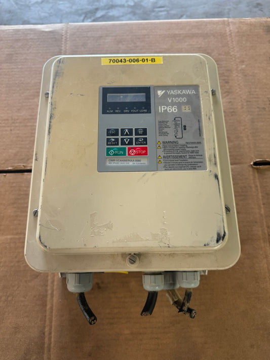 Yaskawa Variable Frequency Drive CIMR-VC4A0007HAA-0080 - 3 kW Variable RPM