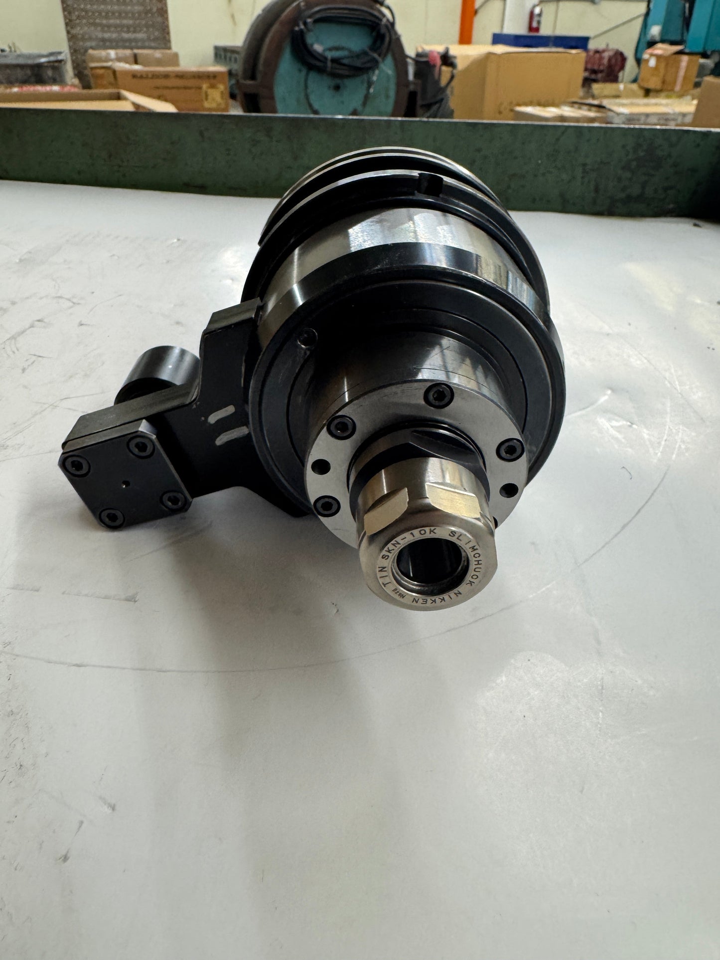 Nikken HiSpinner Spindle Speeder CAT50U-NX5-151 | CAT50 | SK10 Collet, 1.75 to 10 mm Tool Capacity, 5:1 Gear Ratio, 20,000 RPM Max Output | Orientation: Axial 01191