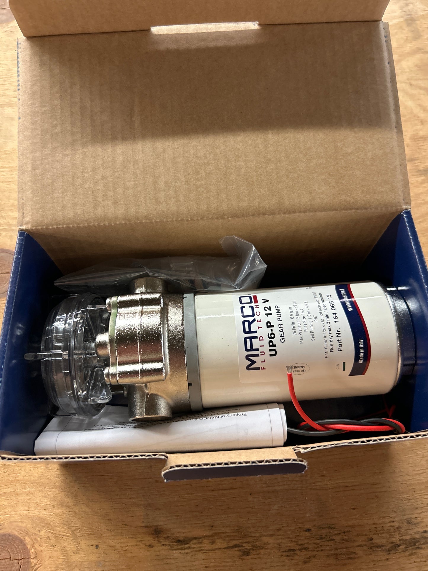 Marco Fluid Tech 164 065 12 PWM-Ready UP6-P PEEK Gear pump 6.9 gpm – 26 l/min (12 Volt)