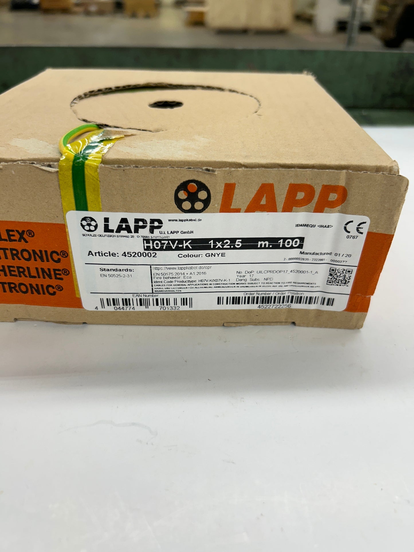 Lapp Hook-Up Wire 4520002 14 AWG, 2.5 mm², 100 m