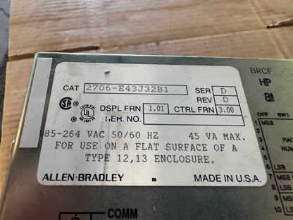 Allen-Bradley 2706-E43J32B1 Dataliner Message Display 85-264V AC