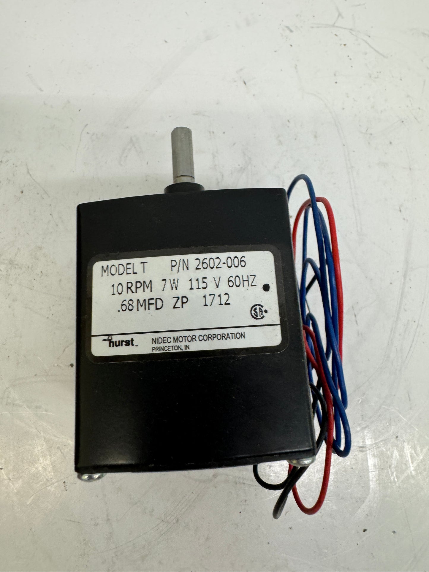 Hurst Synchronous AC Gearmotor 2602-006 - Variable 10 RPM m00733